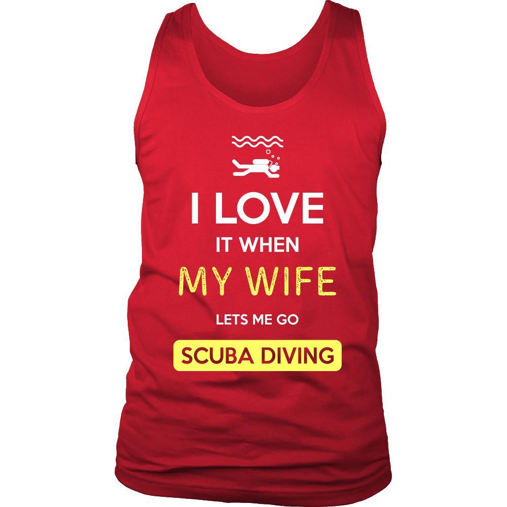 Scuba diving Shirt - I love it when my wife lets me go Scuba diving - Hobby Gift-T-shirt-Teelime | shirts-hoodies-mugs