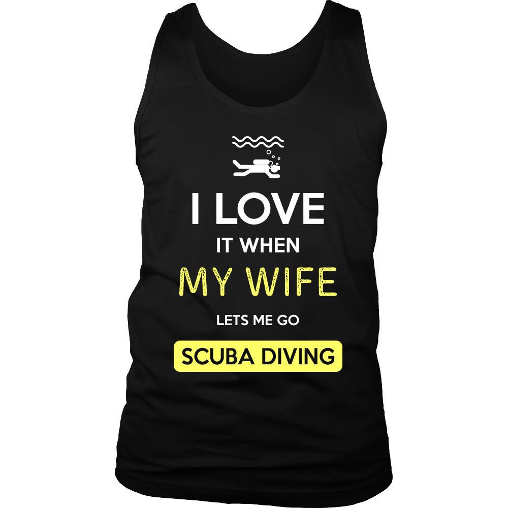 Scuba diving Shirt - I love it when my wife lets me go Scuba diving - Hobby Gift-T-shirt-Teelime | shirts-hoodies-mugs