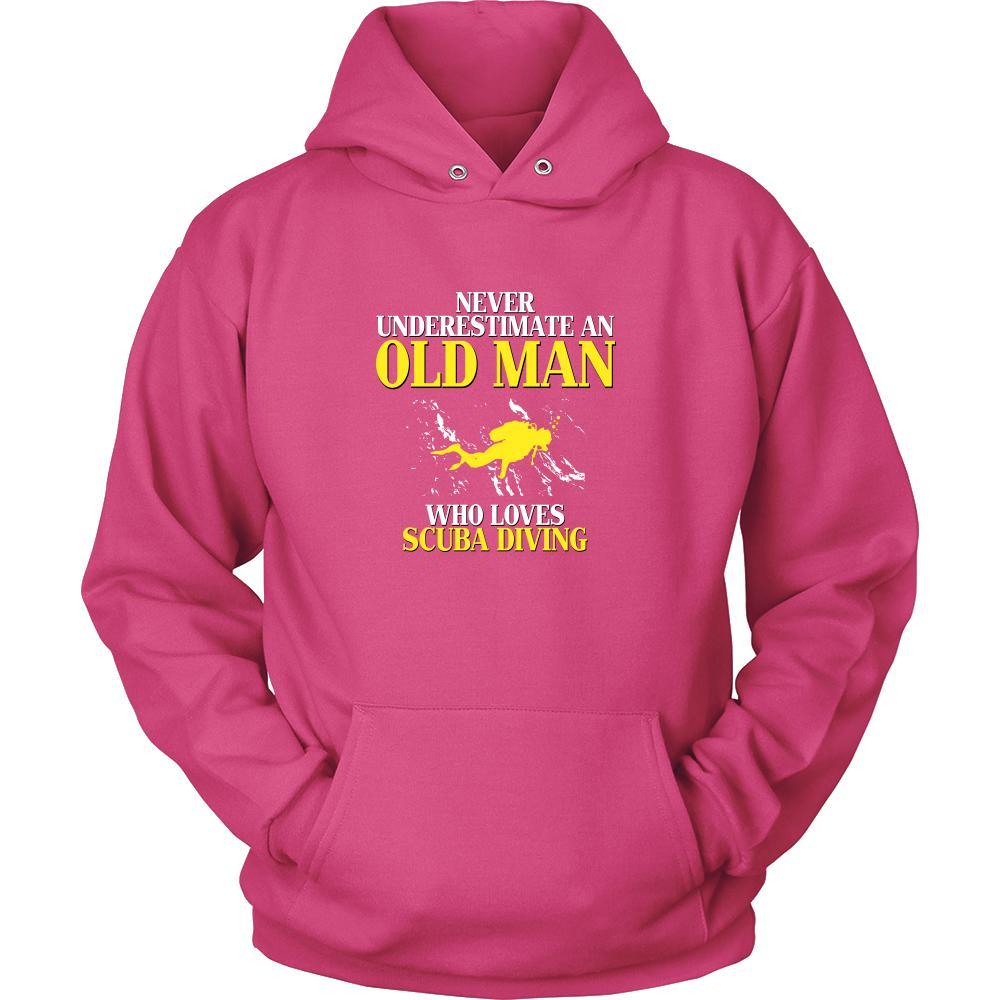 Scuba Diving Shirt - Never underestimate an old man who loves scuba diving Grandfather Hobby Gift-T-shirt-Teelime | shirts-hoodies-mugs