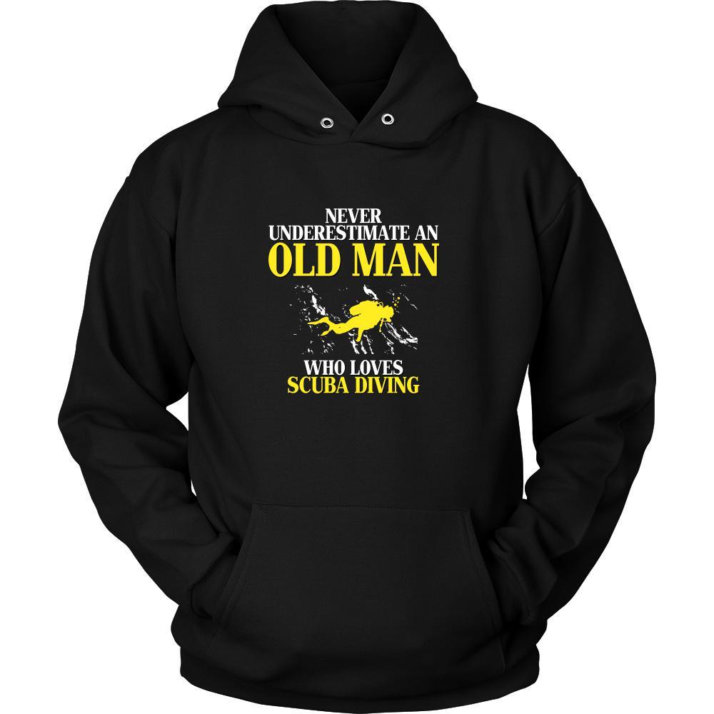 Scuba Diving Shirt - Never underestimate an old man who loves scuba diving Grandfather Hobby Gift-T-shirt-Teelime | shirts-hoodies-mugs