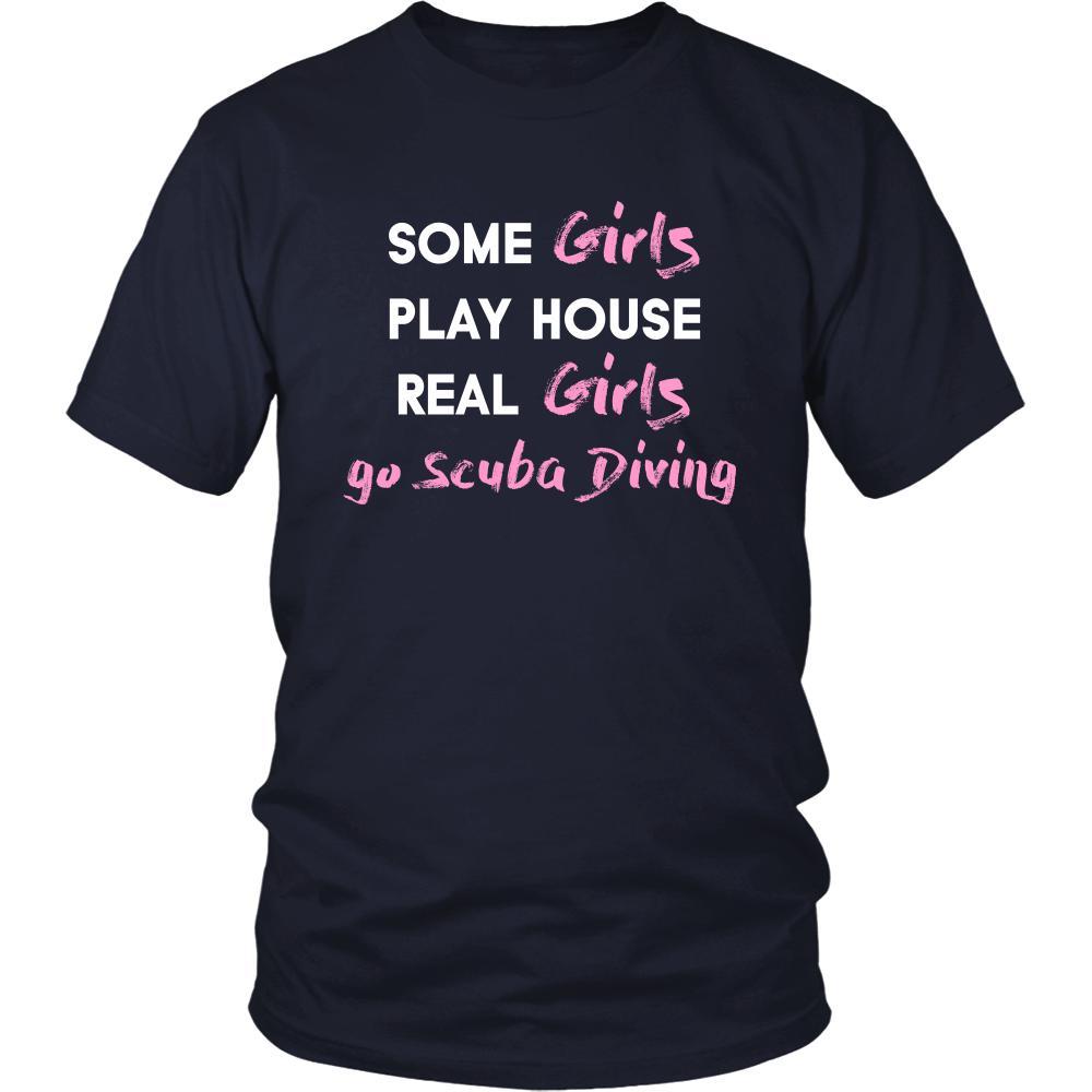 Scuba Diving Shirt - Some girls play house real girls go Scuba Diving- Hobby Lady-T-shirt-Teelime | shirts-hoodies-mugs