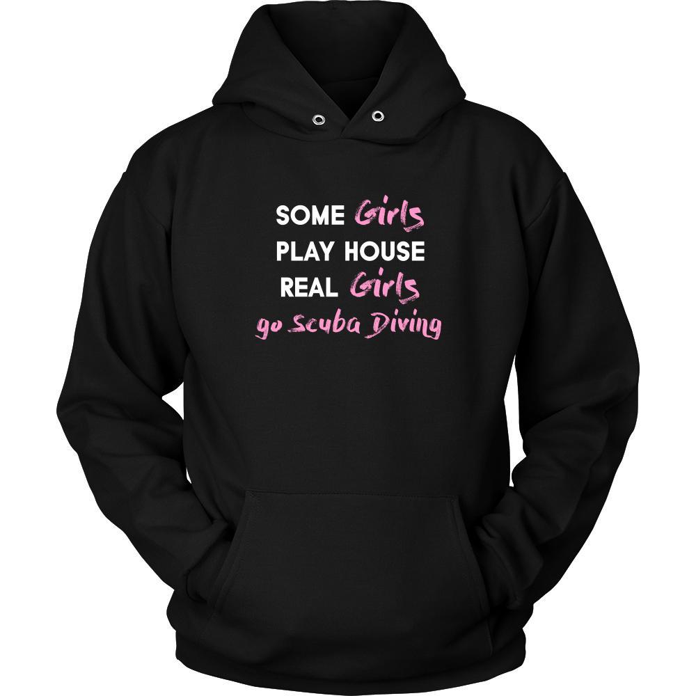 Scuba Diving Shirt - Some girls play house real girls go Scuba Diving- Hobby Lady-T-shirt-Teelime | shirts-hoodies-mugs