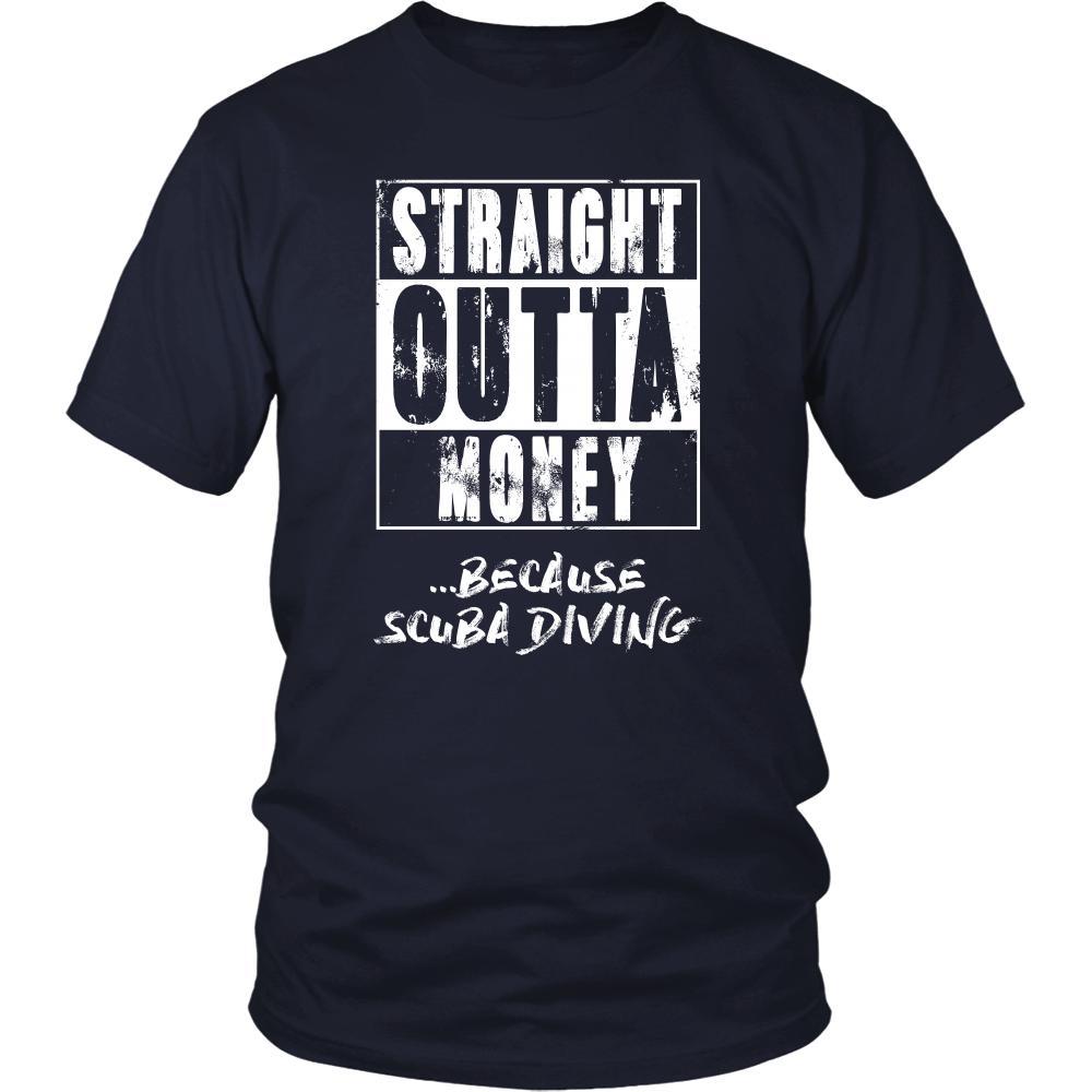 Scuba Diving Shirt - Straight outta money ...because Scuba Diving- Hobby Gift-T-shirt-Teelime | shirts-hoodies-mugs
