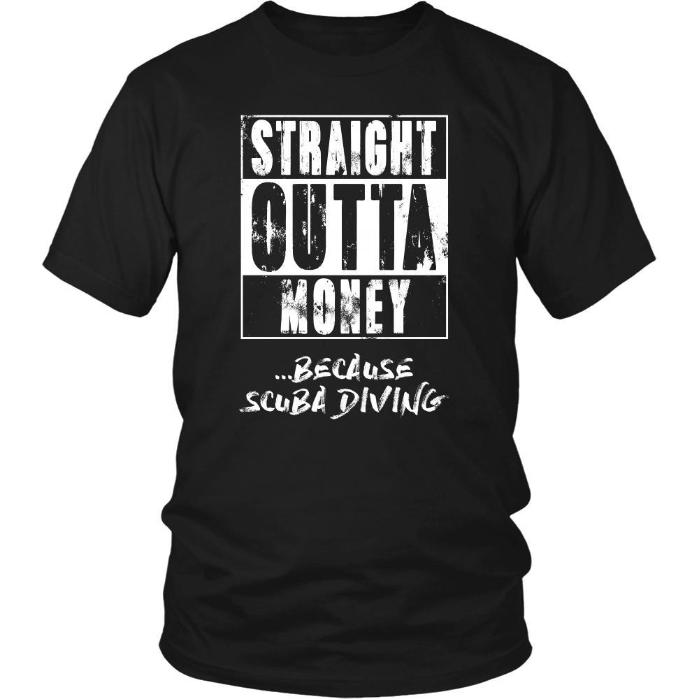 Scuba Diving Shirt - Straight outta money ...because Scuba Diving- Hobby Gift-T-shirt-Teelime | shirts-hoodies-mugs