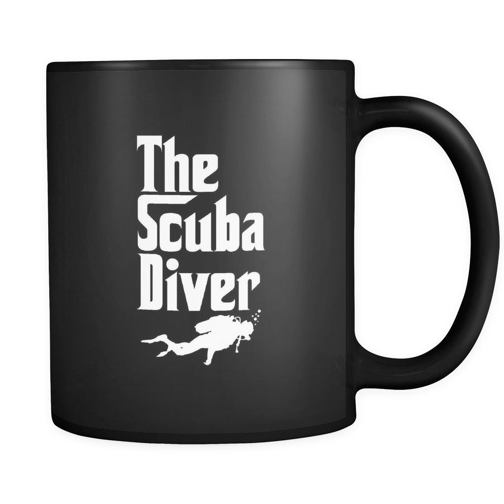 Scuba Diving The Scuba Diver 11oz Black Mug-Drinkware-Teelime | shirts-hoodies-mugs