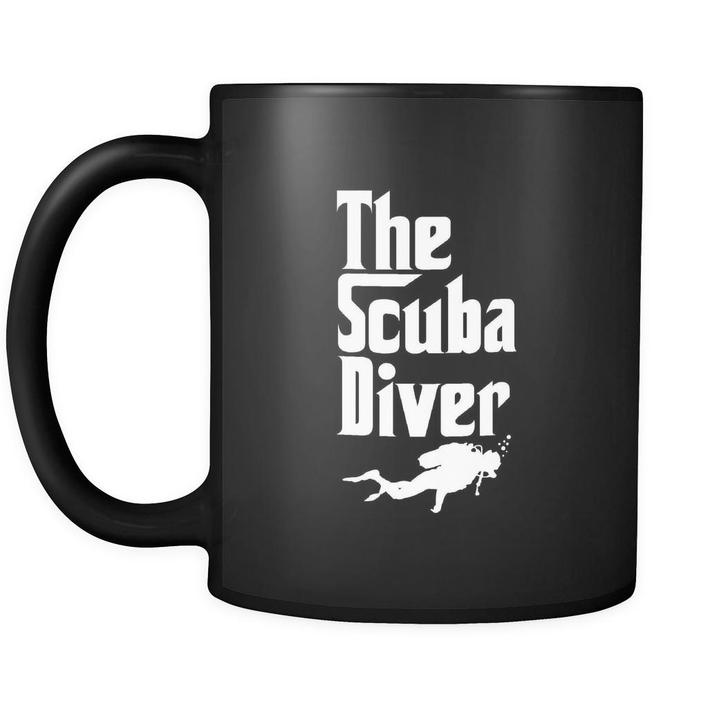 Scuba Diving The Scuba Diver 11oz Black Mug-Drinkware-Teelime | shirts-hoodies-mugs