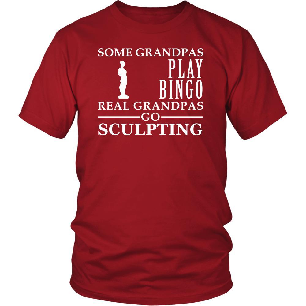 Sculpting Shirt Some Grandpas play bingo, real Grandpas go Sculpting Family Hobby-T-shirt-Teelime | shirts-hoodies-mugs
