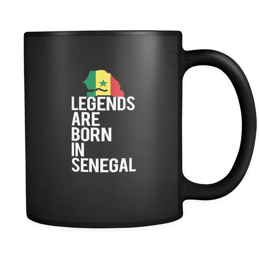 Senegal Legends are born in Senegal 11oz Black Mug-Drinkware-Teelime | shirts-hoodies-mugs