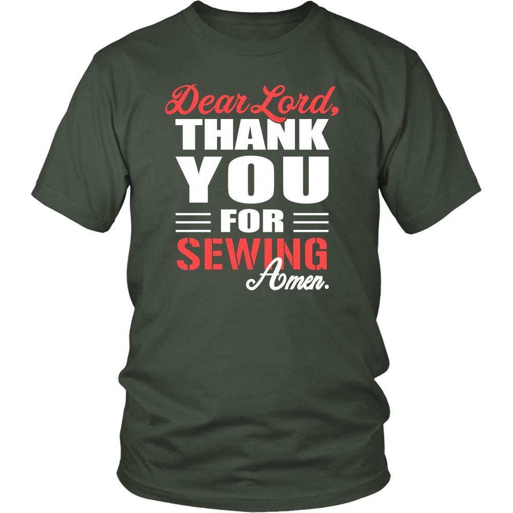 Sewing Shirt - Dear Lord, thank you for Sewing Amen- Hobby-T-shirt-Teelime | shirts-hoodies-mugs