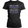 Sewing Shirt - Sorry If I Looked Interested, I think about Sewing - Hobby Gift-T-shirt-Teelime | shirts-hoodies-mugs