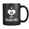 Shar-Pei I Love My Shar-Pei 11oz Black Mug-Drinkware-Teelime | shirts-hoodies-mugs