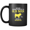 Shar-pei Never underestimate an old man with a Shar-pei 11oz Black Mug-Drinkware-Teelime | shirts-hoodies-mugs
