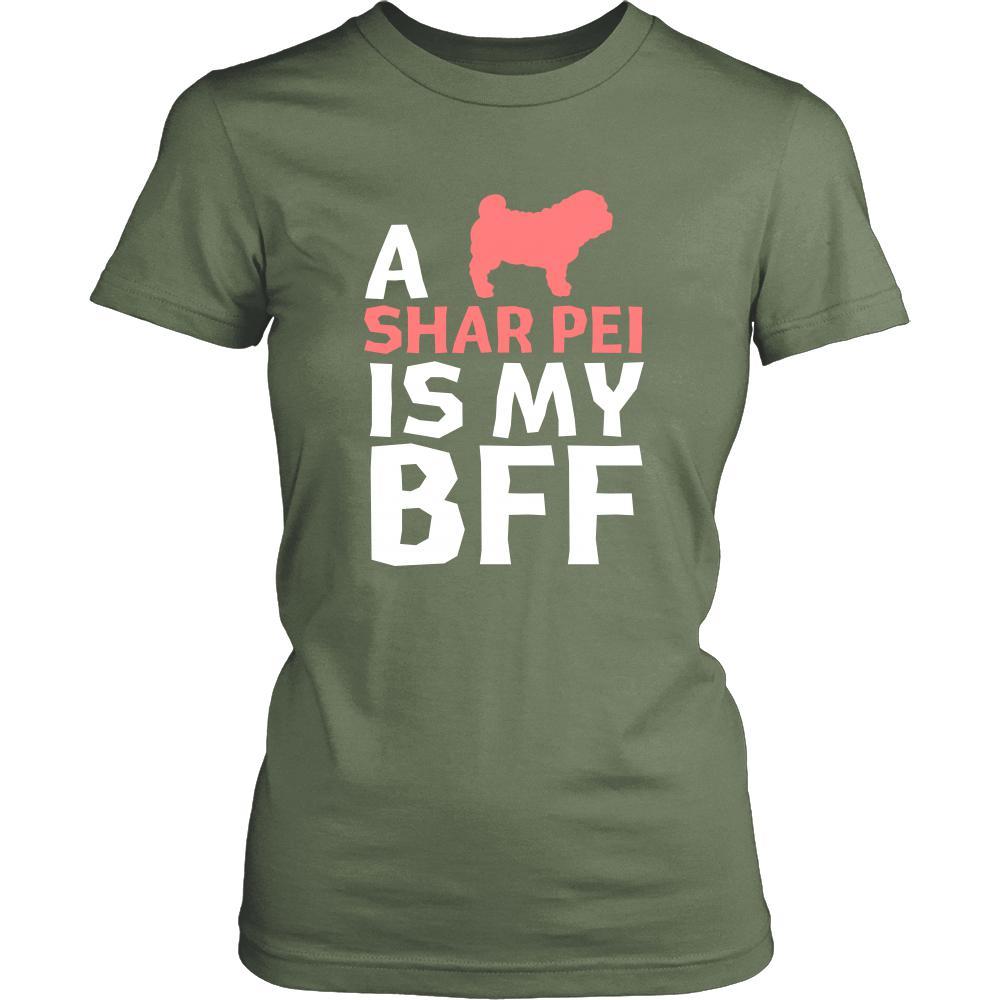 Shar-pei Shirt - a Shar-pei is my bff- Dog Lover Gift-T-shirt-Teelime | shirts-hoodies-mugs