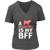 Shar-pei Shirt - a Shar-pei is my bff- Dog Lover Gift-T-shirt-Teelime | shirts-hoodies-mugs