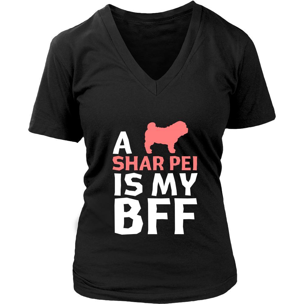 Shar-pei Shirt - a Shar-pei is my bff- Dog Lover Gift-T-shirt-Teelime | shirts-hoodies-mugs