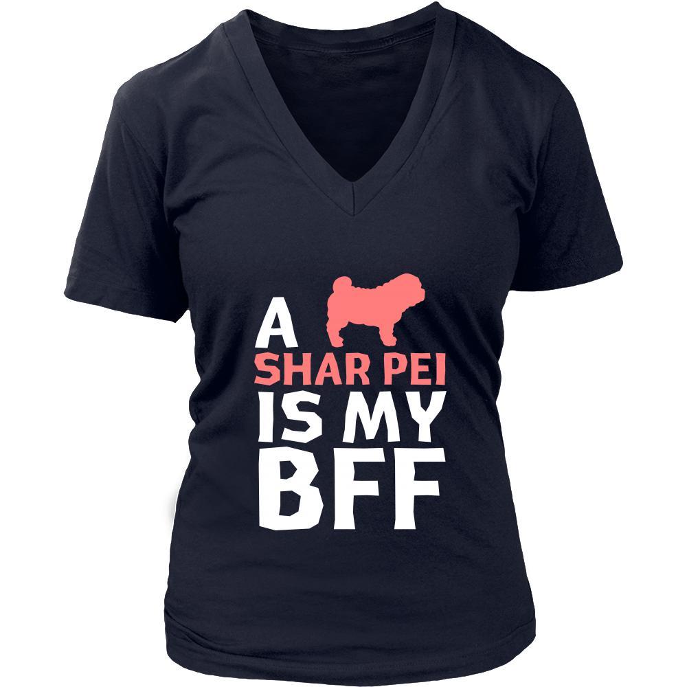 Shar-pei Shirt - a Shar-pei is my bff- Dog Lover Gift-T-shirt-Teelime | shirts-hoodies-mugs