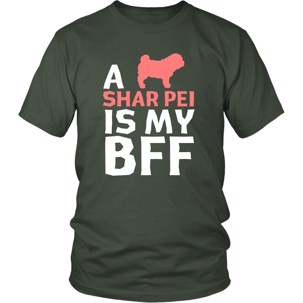 Shar-pei Shirt - a Shar-pei is my bff- Dog Lover Gift-T-shirt-Teelime | shirts-hoodies-mugs