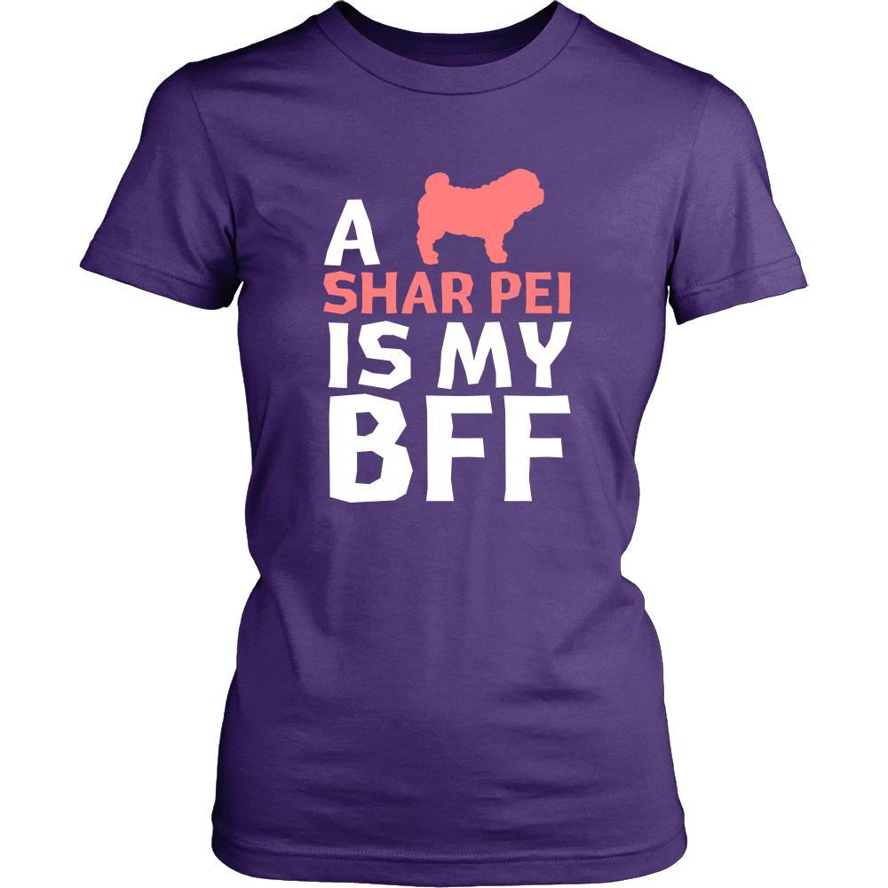Shar-pei Shirt - a Shar-pei is my bff- Dog Lover Gift-T-shirt-Teelime | shirts-hoodies-mugs
