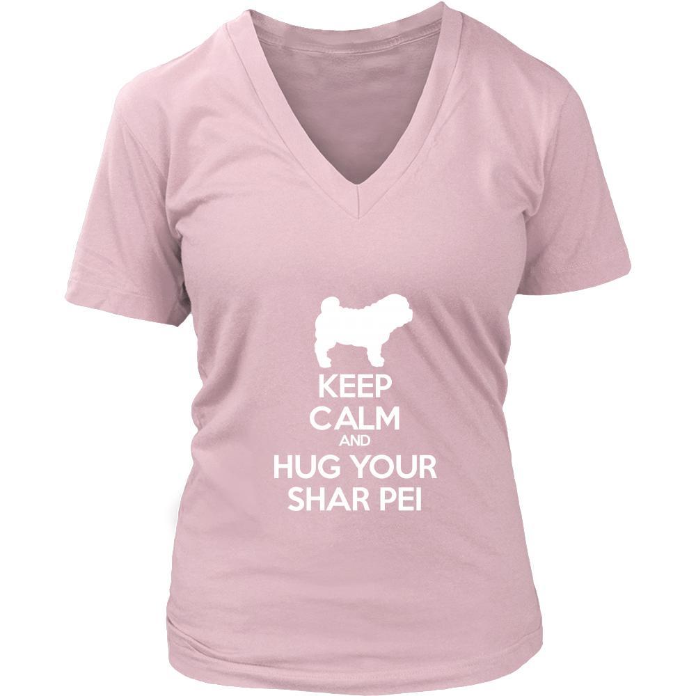Shar-pei Shirt - Keep Calm and Hug Your Shar-pei- Dog Lover Gift-T-shirt-Teelime | shirts-hoodies-mugs