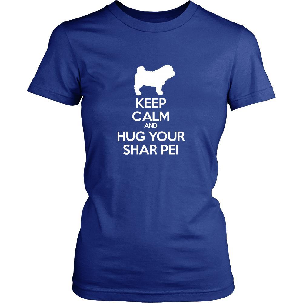 Shar-pei Shirt - Keep Calm and Hug Your Shar-pei- Dog Lover Gift-T-shirt-Teelime | shirts-hoodies-mugs