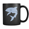 Shark Animal Illustration 11oz Black Mug-Drinkware-Teelime | shirts-hoodies-mugs