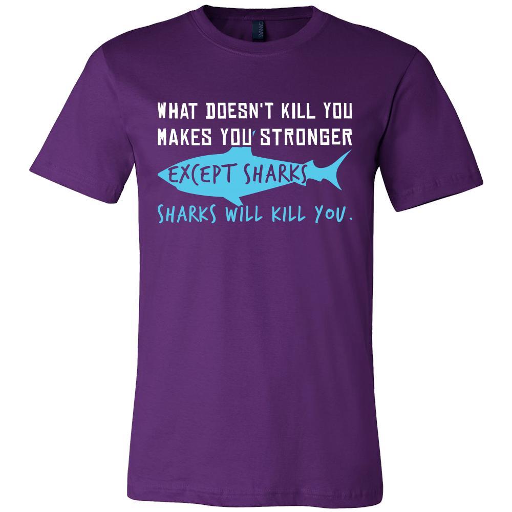 Shark Shirt - Sharks Will Kill - Animal Lover Gift-T-shirt-Teelime | shirts-hoodies-mugs