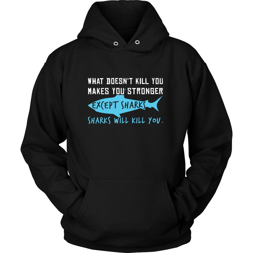 Shark Shirt - Sharks Will Kill - Animal Lover Gift-T-shirt-Teelime | shirts-hoodies-mugs