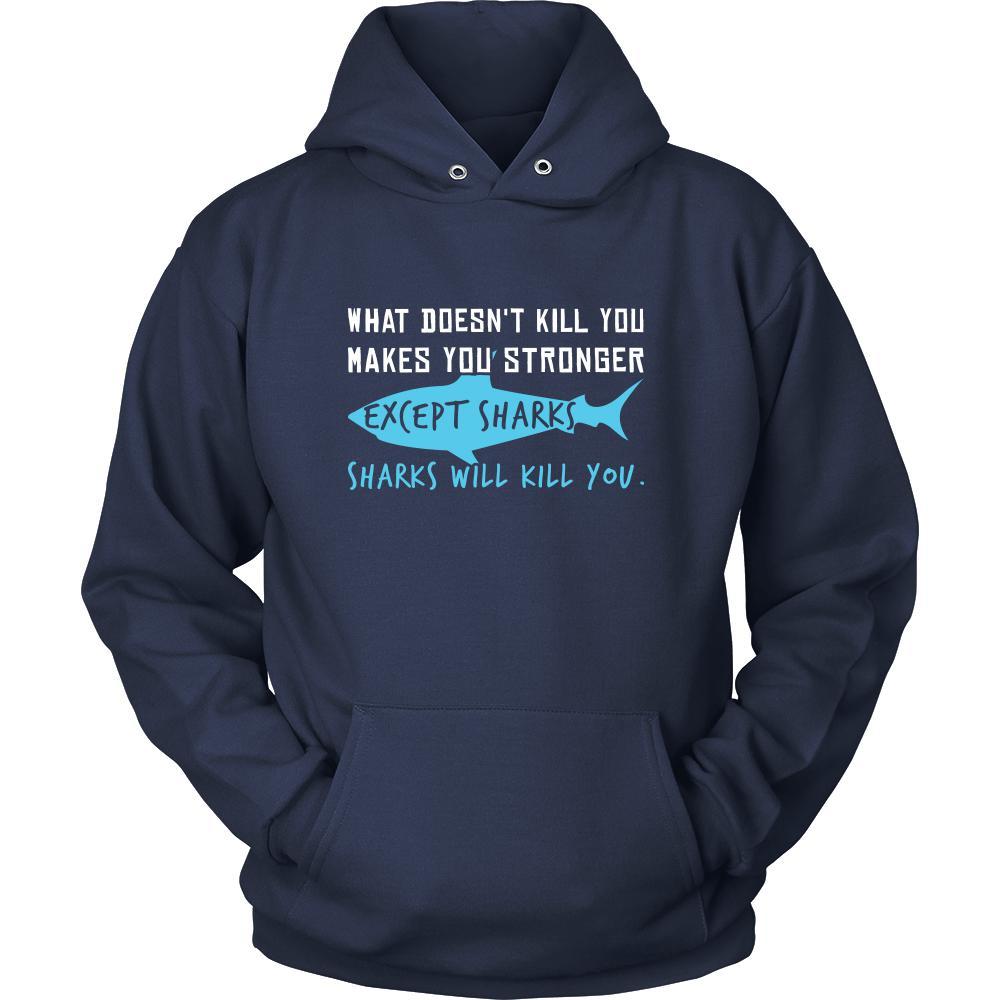 Shark Shirt - Sharks Will Kill - Animal Lover Gift-T-shirt-Teelime | shirts-hoodies-mugs