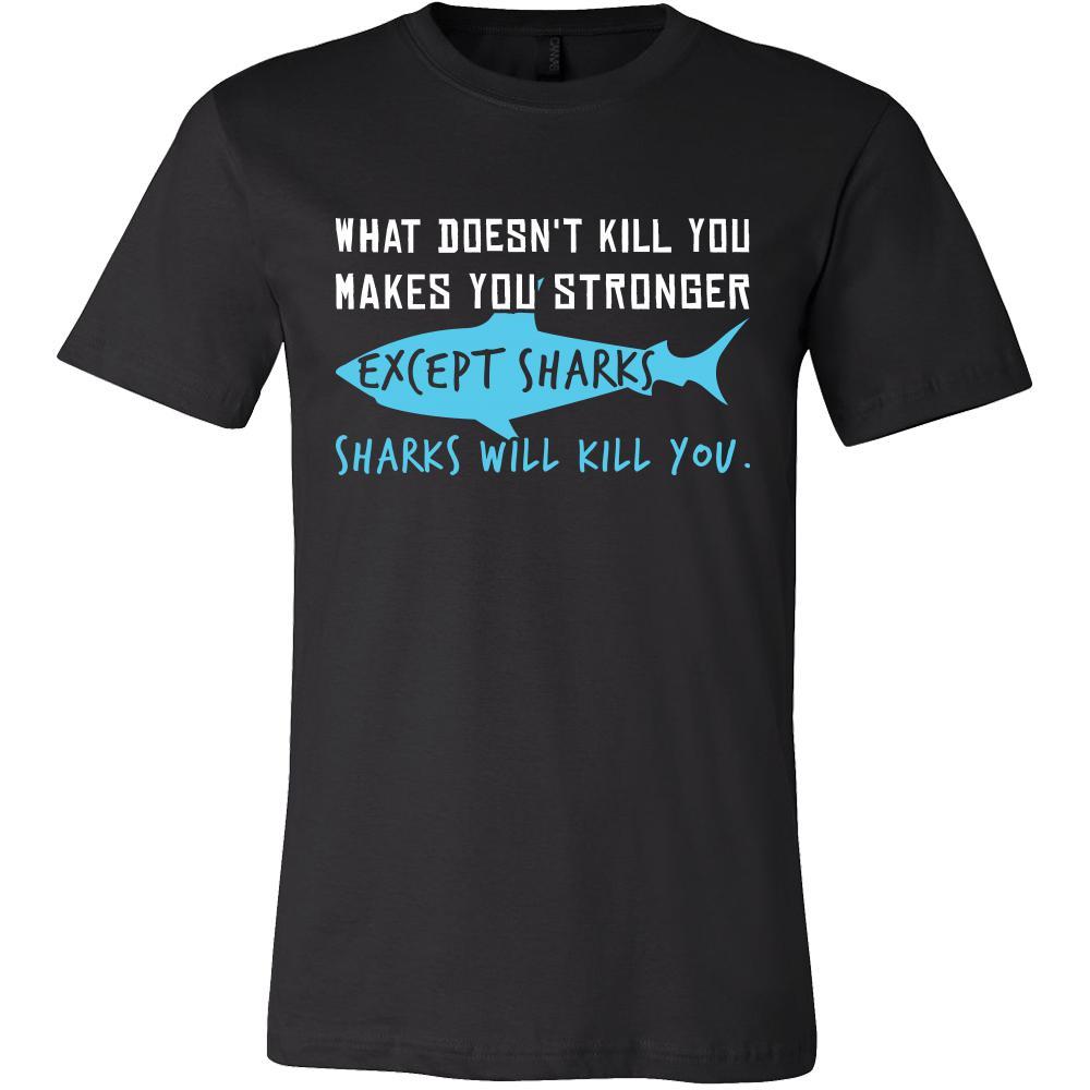 Shark Shirt - Sharks Will Kill - Animal Lover Gift-T-shirt-Teelime | shirts-hoodies-mugs