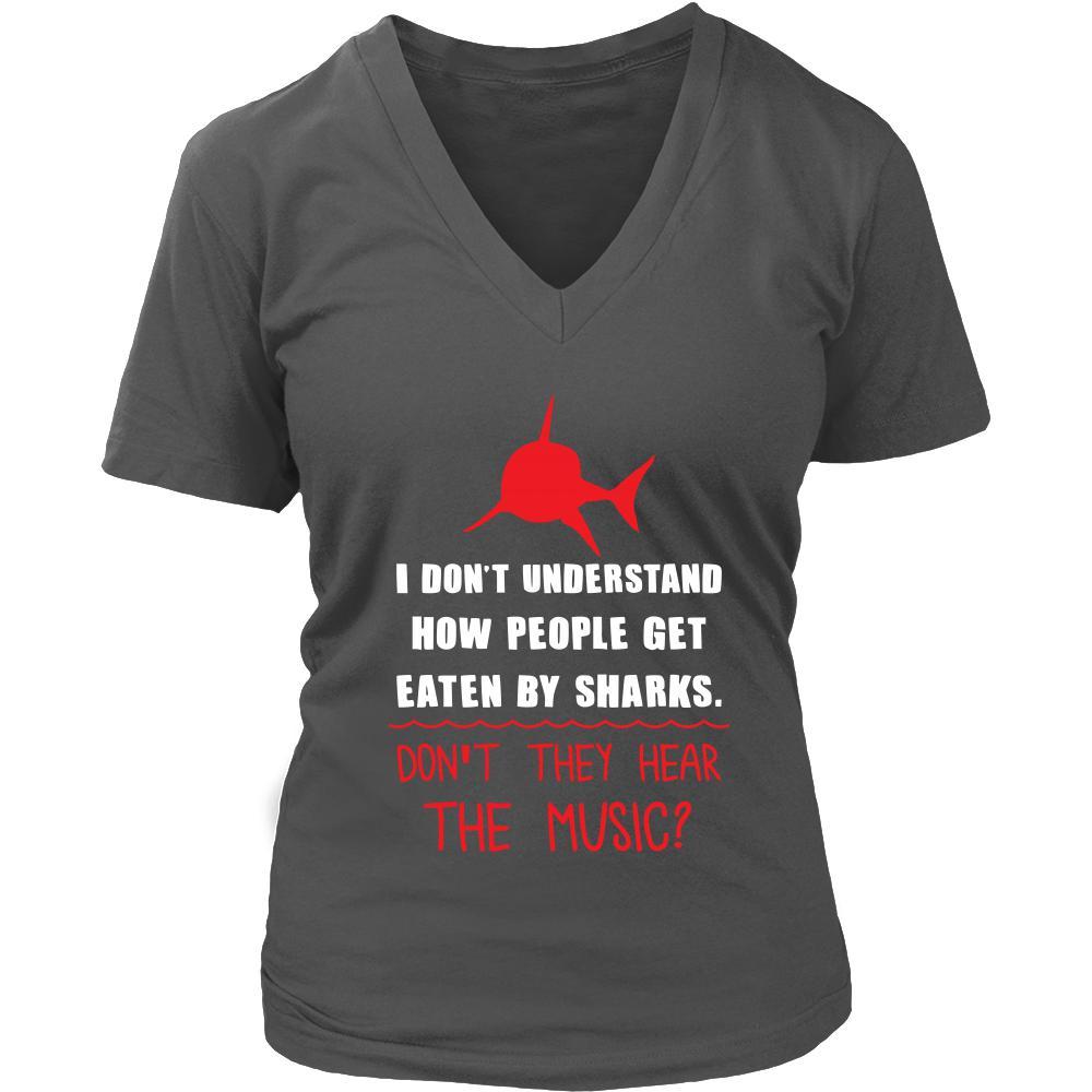 Shark Shirt - The Music - Animal Lover Gift-T-shirt-Teelime | shirts-hoodies-mugs