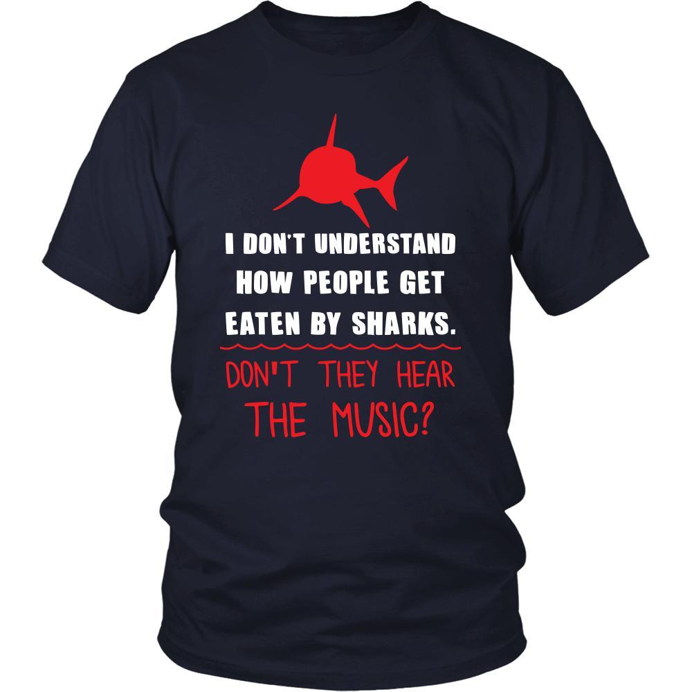 Shark Shirt - The Music - Animal Lover Gift-T-shirt-Teelime | shirts-hoodies-mugs