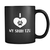 Shih Tzu I Love My Shih Tzu 11oz Black Mug-Drinkware-Teelime | shirts-hoodies-mugs