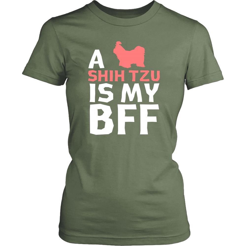 Shih tzu Shirt - a Shih tzu is my bff- Dog Lover Gift-T-shirt-Teelime | shirts-hoodies-mugs