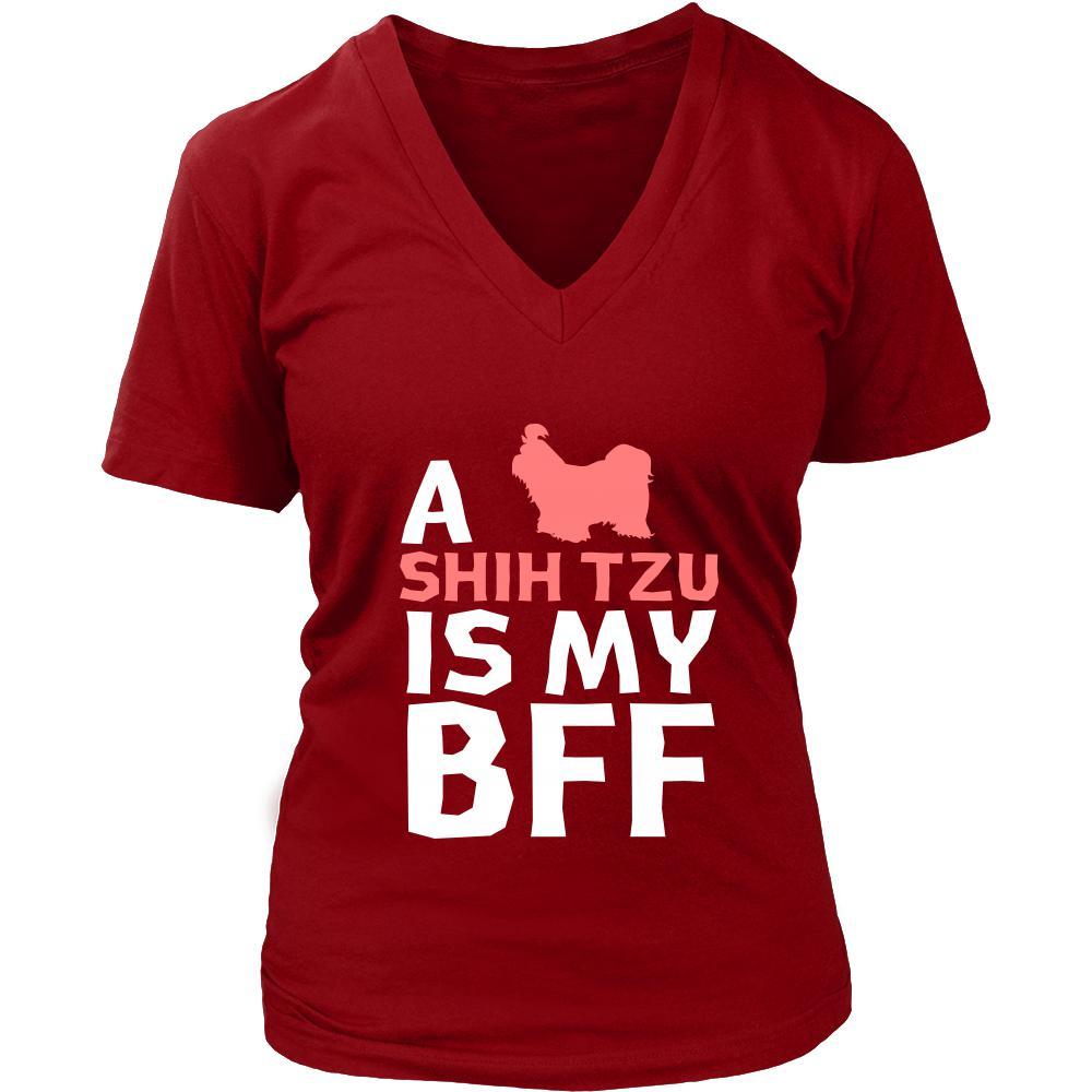 Shih tzu Shirt - a Shih tzu is my bff- Dog Lover Gift-T-shirt-Teelime | shirts-hoodies-mugs