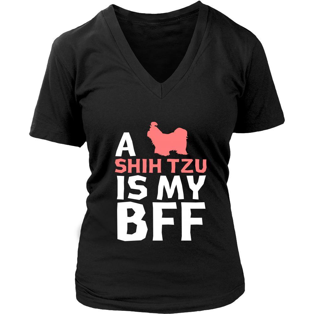 Shih tzu Shirt - a Shih tzu is my bff- Dog Lover Gift-T-shirt-Teelime | shirts-hoodies-mugs