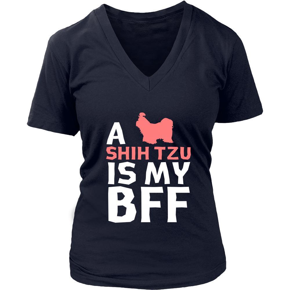 Shih tzu Shirt - a Shih tzu is my bff- Dog Lover Gift-T-shirt-Teelime | shirts-hoodies-mugs