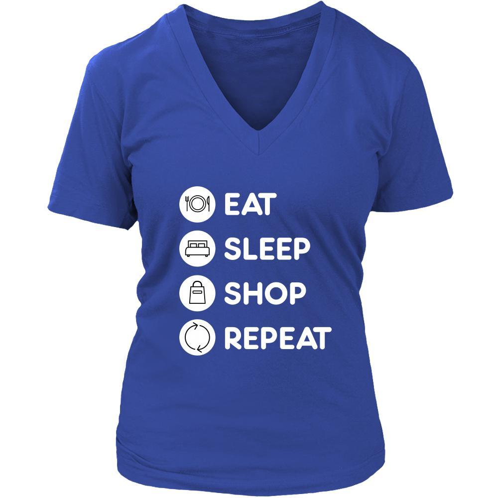 Shopping - Eat Sleep Shop Repeat - Shopping Hobby Shirt-T-shirt-Teelime | shirts-hoodies-mugs