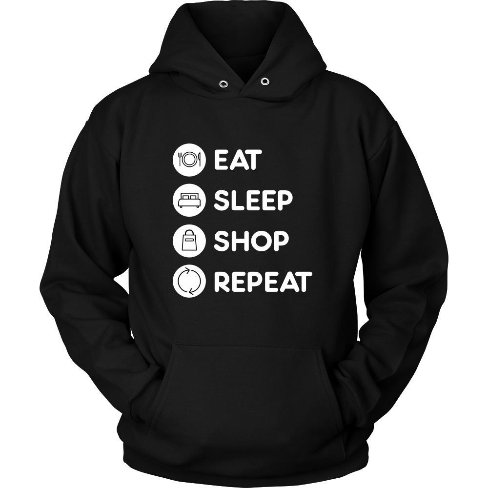 Shopping - Eat Sleep Shop Repeat - Shopping Hobby Shirt-T-shirt-Teelime | shirts-hoodies-mugs