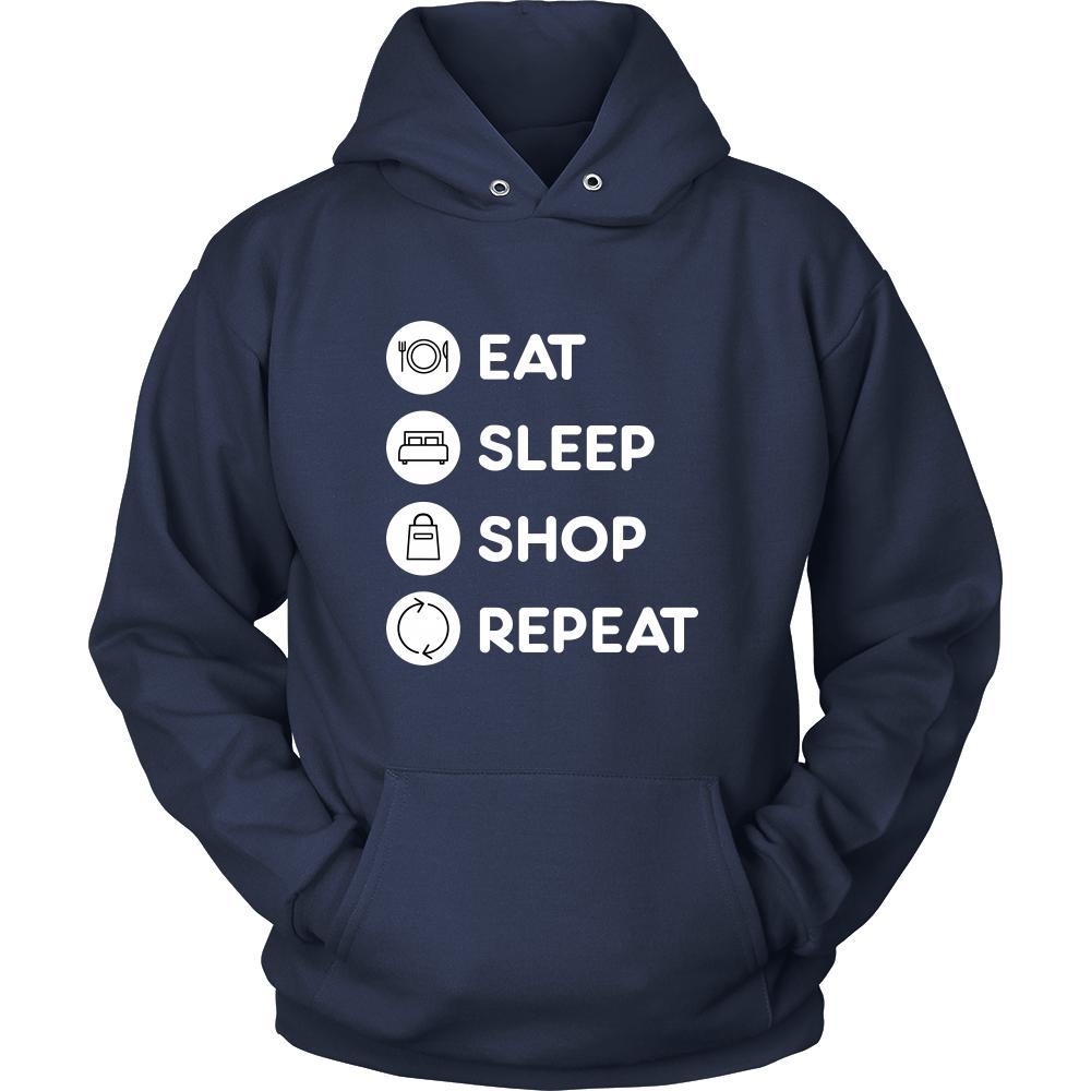 Shopping - Eat Sleep Shop Repeat - Shopping Hobby Shirt-T-shirt-Teelime | shirts-hoodies-mugs