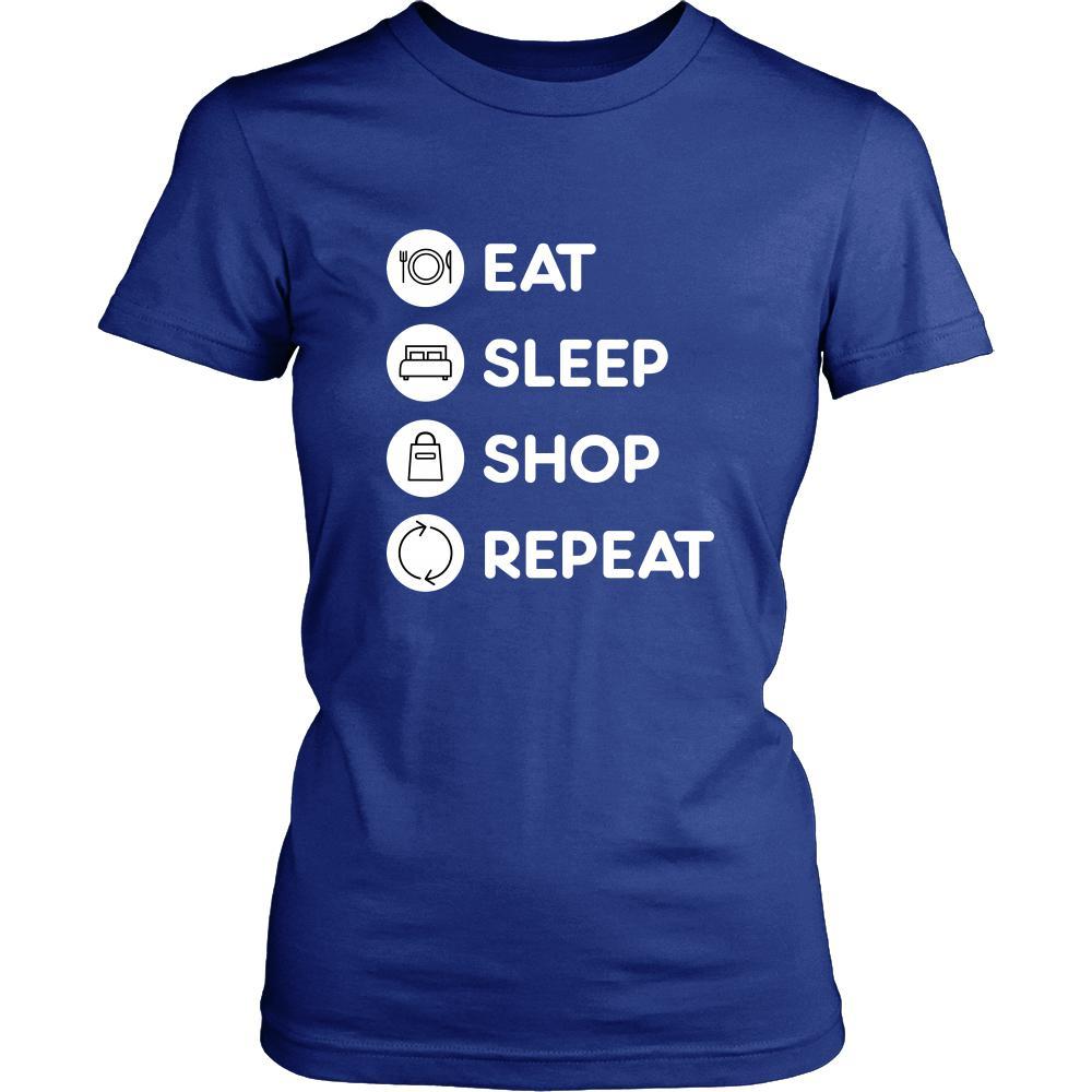 Shopping - Eat Sleep Shop Repeat - Shopping Hobby Shirt-T-shirt-Teelime | shirts-hoodies-mugs