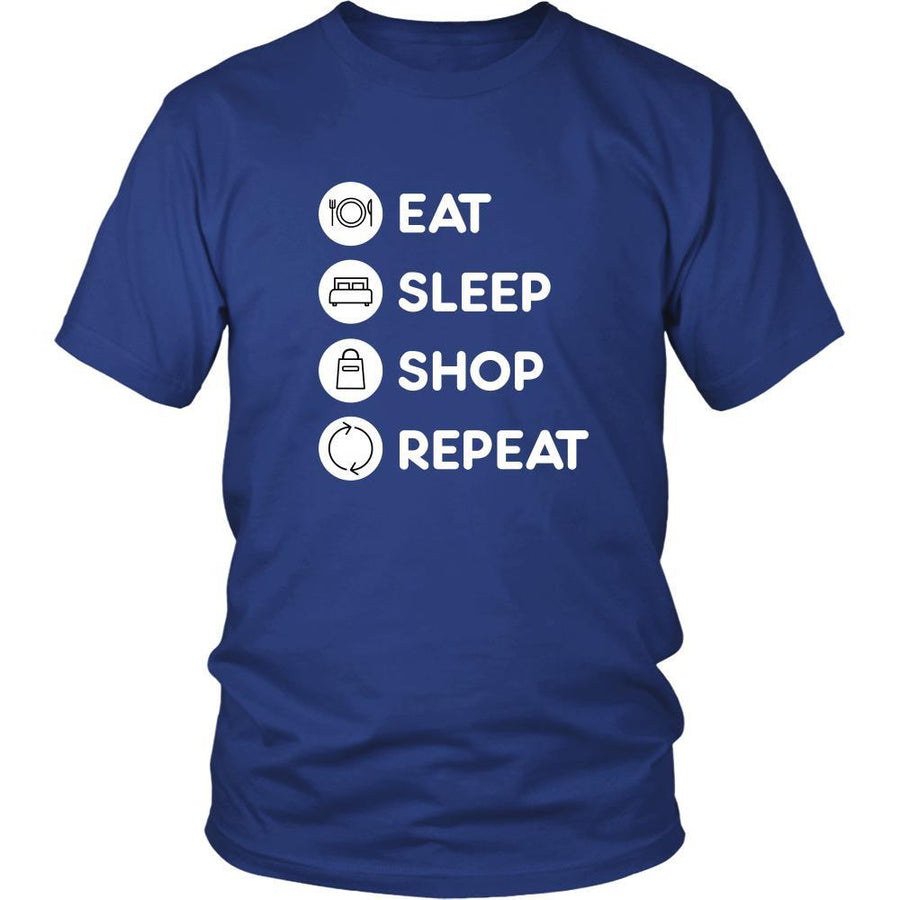Shopping - Eat Sleep Shop Repeat - Shopping Hobby Shirt-T-shirt-Teelime | shirts-hoodies-mugs