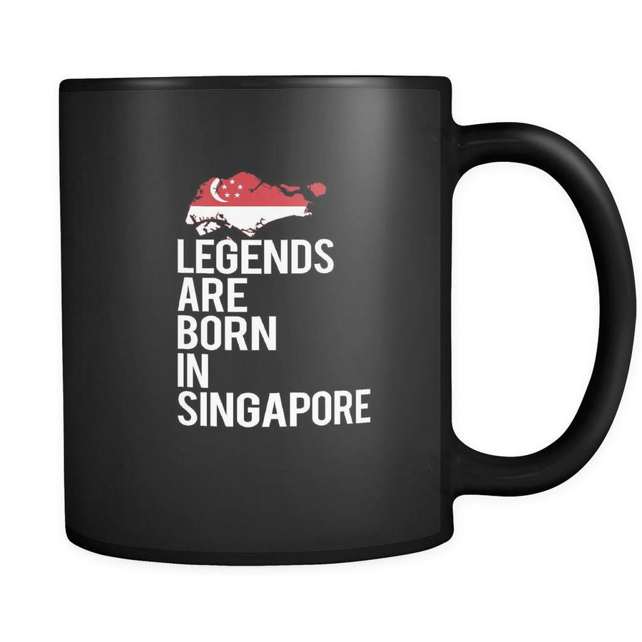 Singapore Legends are born in Singapore 11oz Black Mug-Drinkware-Teelime | shirts-hoodies-mugs