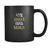 Singer 49% Singer 51% Badass 11oz Black Mug-Drinkware-Teelime | shirts-hoodies-mugs