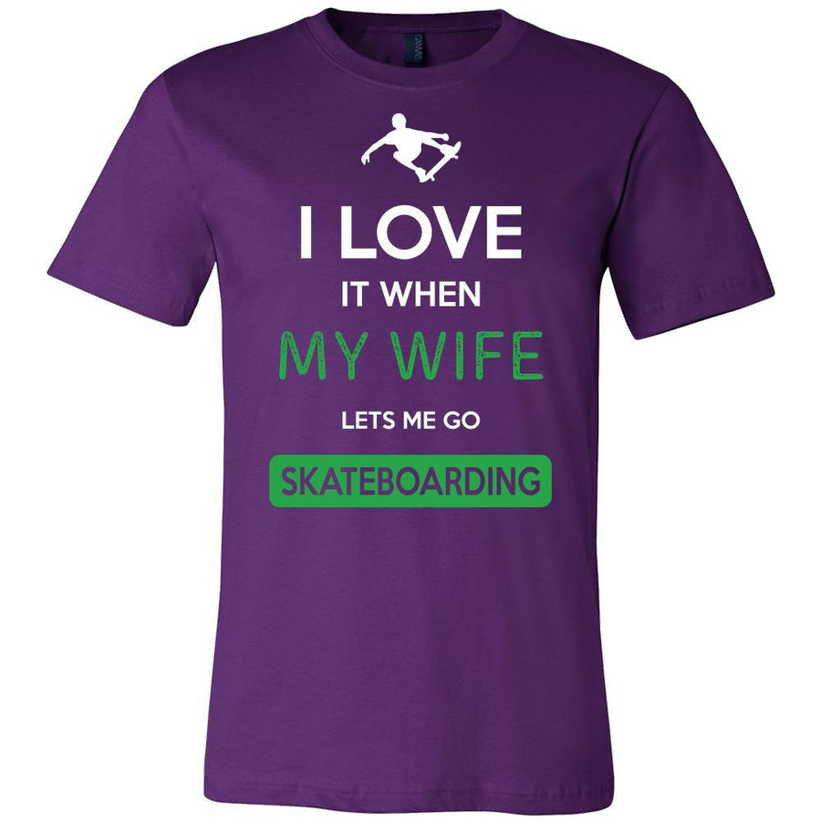 Skateboarding Shirt - I love it when my wife lets me go Skateboarding - Hobby Gift-T-shirt-Teelime | shirts-hoodies-mugs