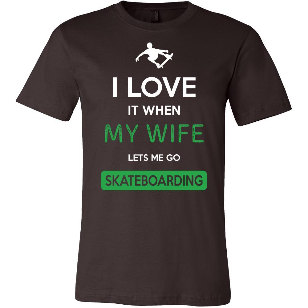 Skateboarding Shirt - I love it when my wife lets me go Skateboarding - Hobby Gift-T-shirt-Teelime | shirts-hoodies-mugs