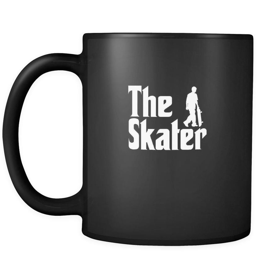 Skateboarding The Skater 11oz Black Mug-Drinkware-Teelime | shirts-hoodies-mugs
