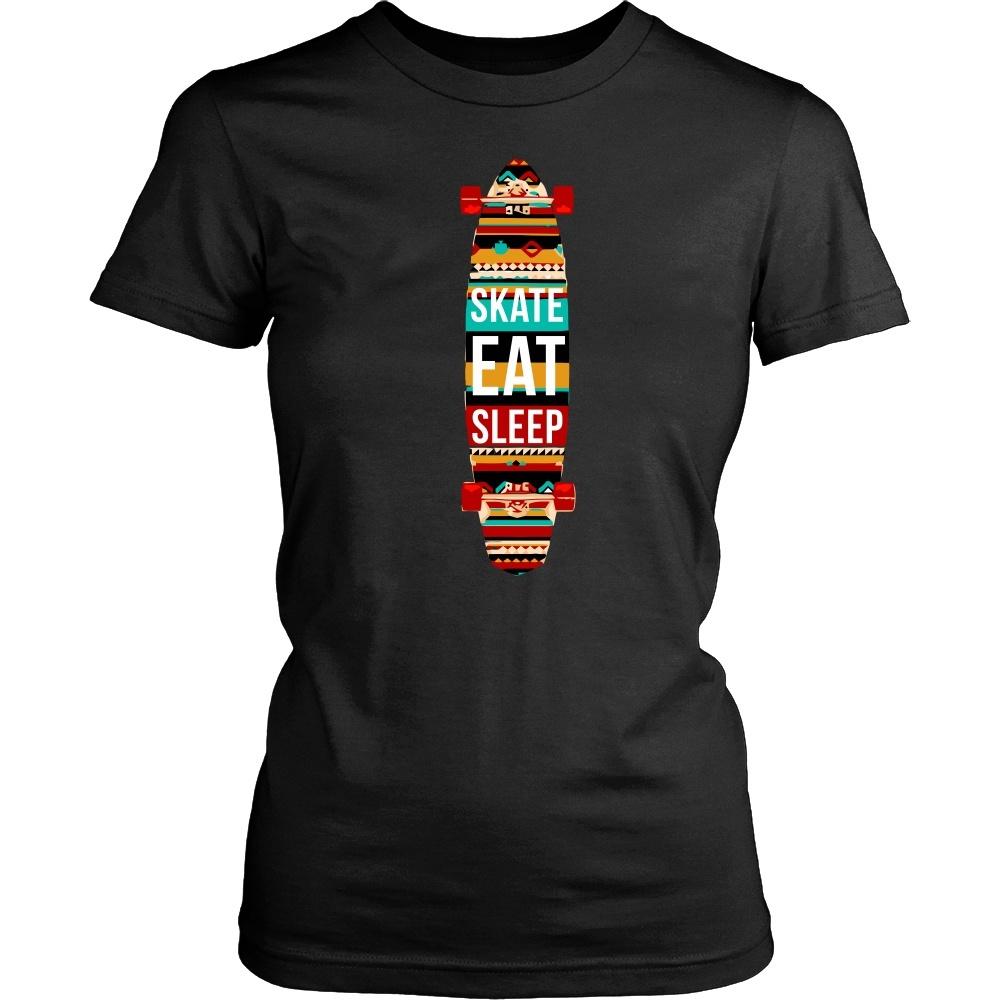 Skaters T Shirt - Eat Sleep Skate Repeat-T-shirt-Teelime | shirts-hoodies-mugs