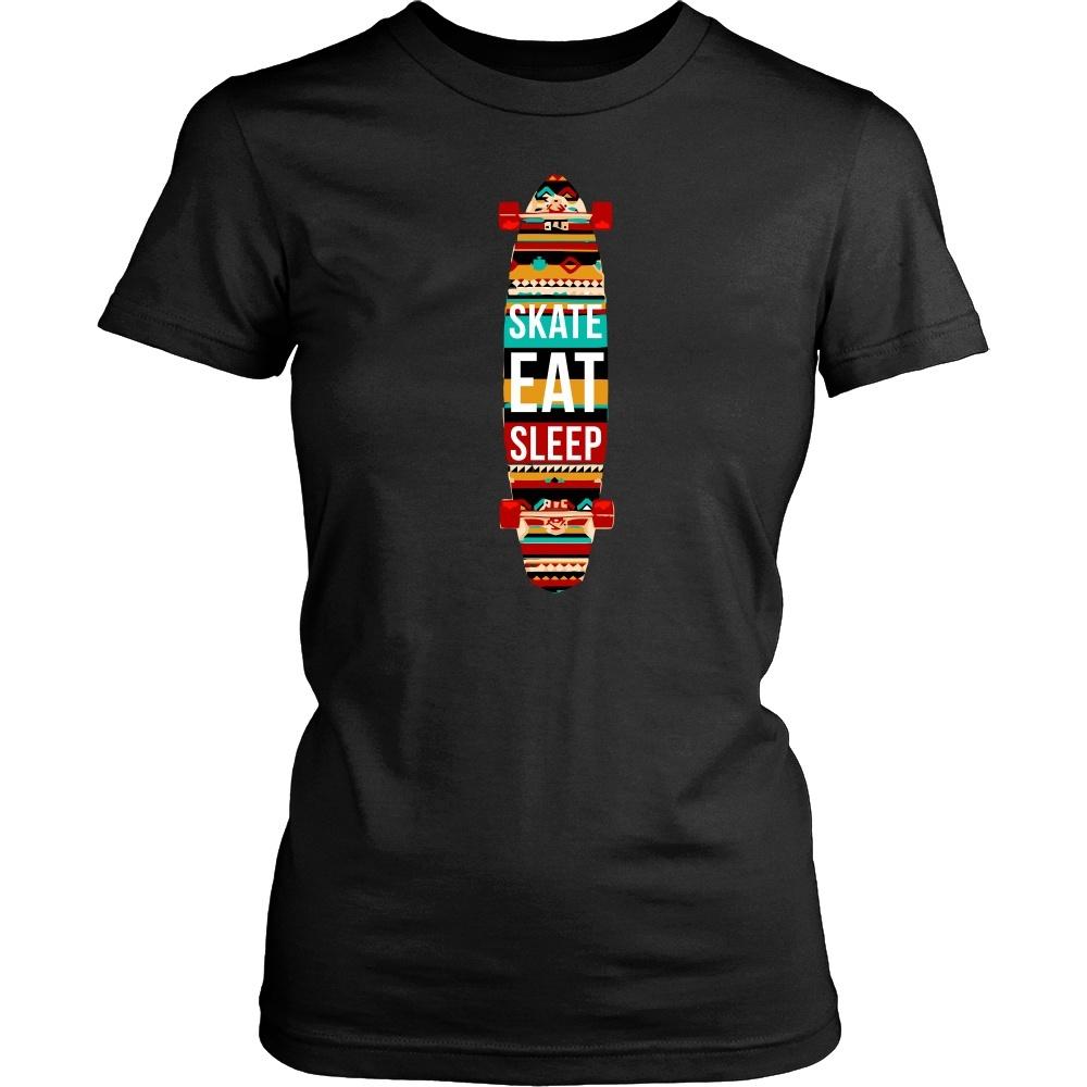 Skaters T Shirt - Eat Sleep Skate Repeat-T-shirt-Teelime | shirts-hoodies-mugs