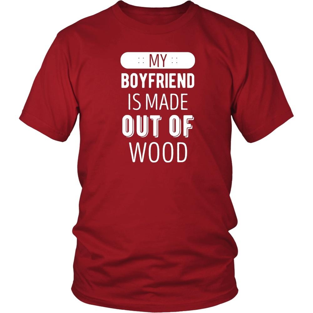 Skaters T Shirt - My boyfriend is made out of wood-T-shirt-Teelime | shirts-hoodies-mugs