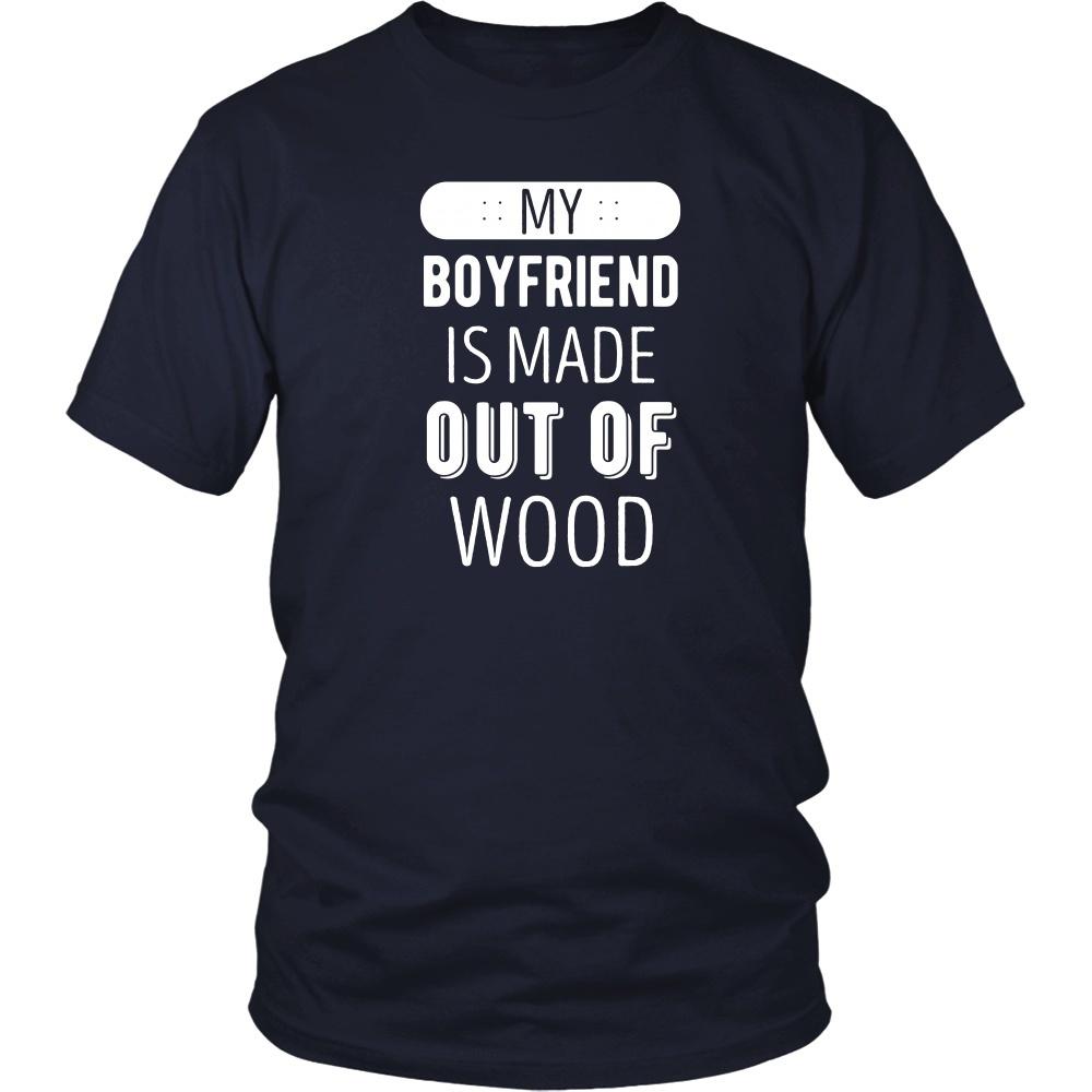 Skaters T Shirt - My boyfriend is made out of wood-T-shirt-Teelime | shirts-hoodies-mugs